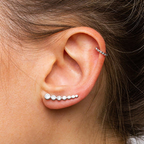 Boucles d`oreilles Escalade Boucles d`oreilles Zirconia Argent