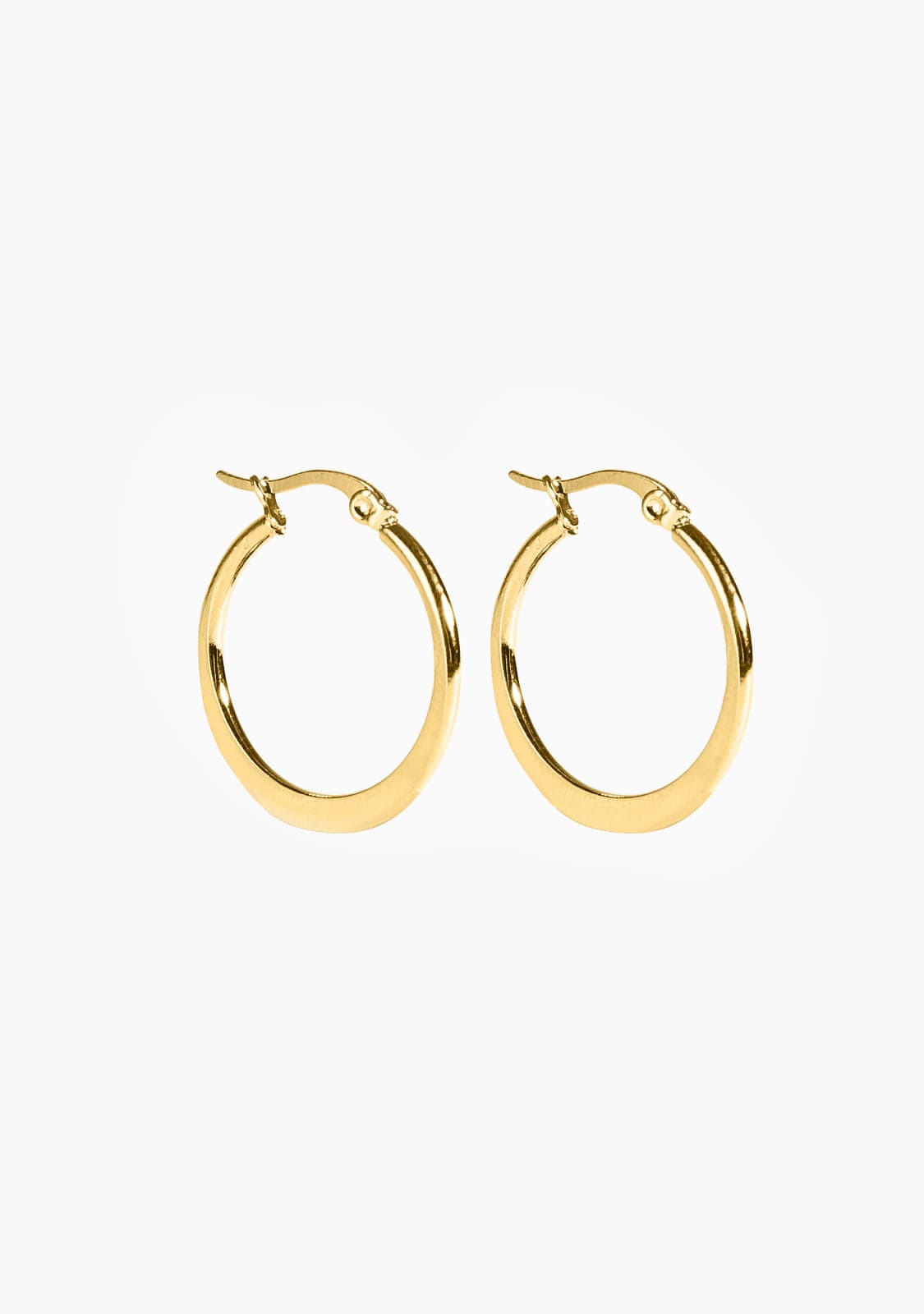 Pendientes Aro Baño Oro 18K Medium Hoop