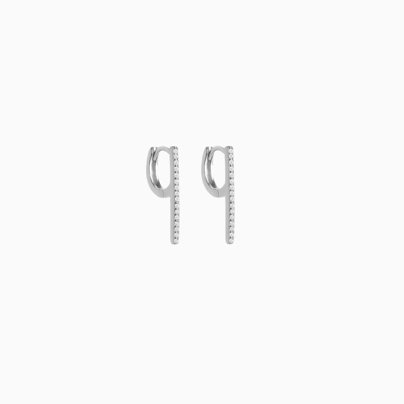 Earring Effect Silver Hoops