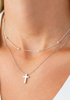 Silber Kreuz Halskette