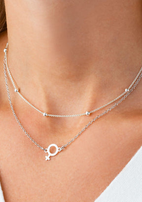 Femme Silber Halskette