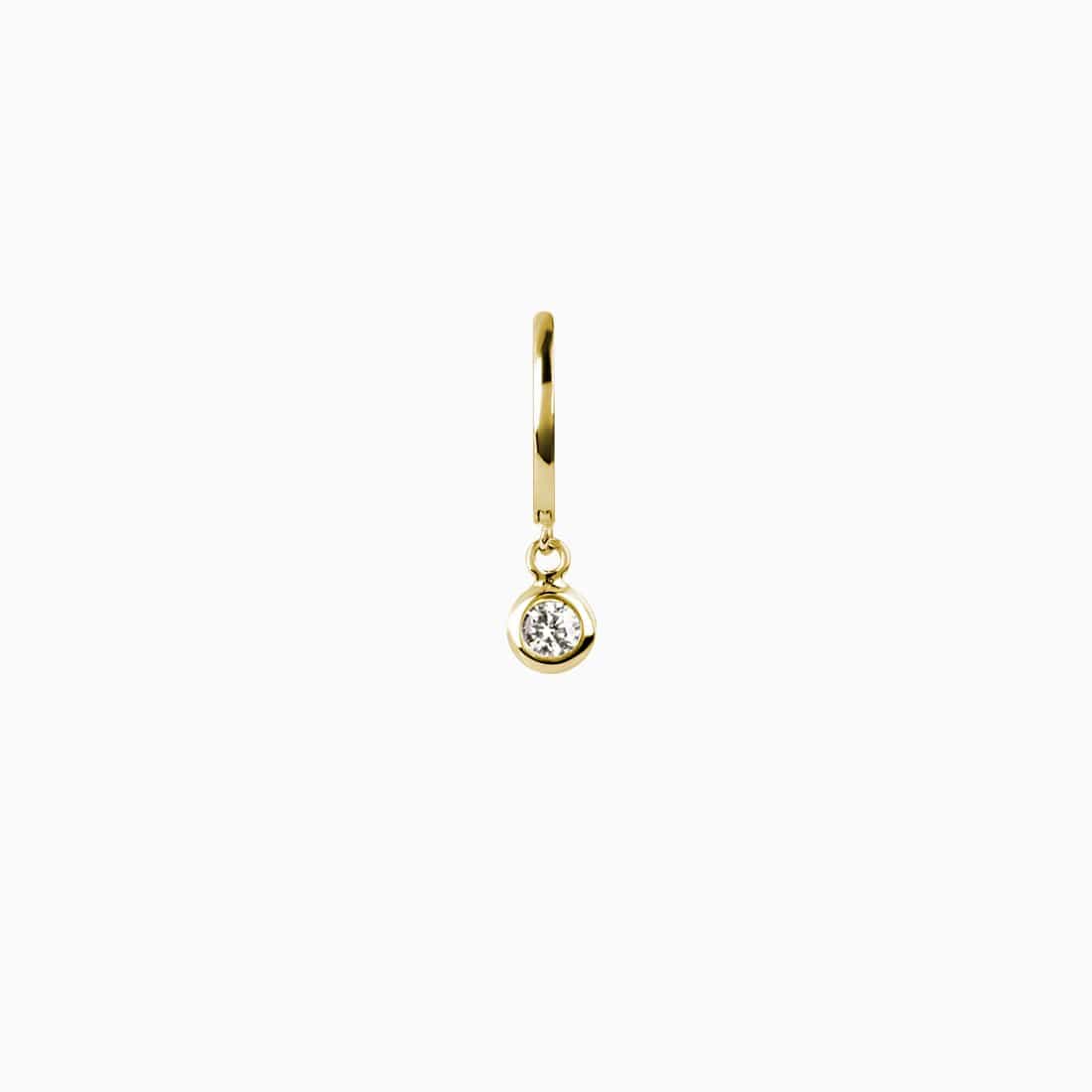 Zirconia Gold Ring Piercing