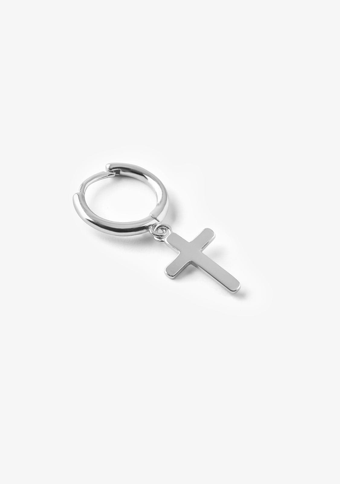 Cross Hoop Piercing Silver