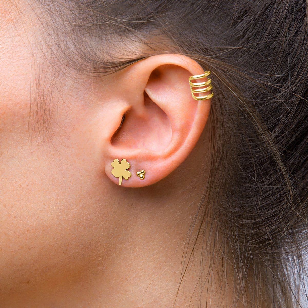 Piercing Clover Gold