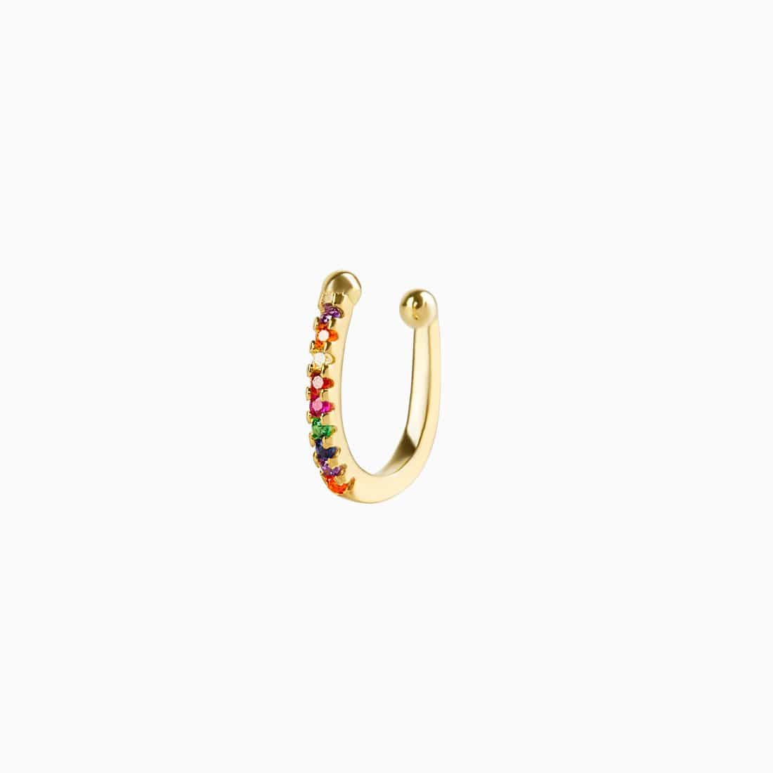 Rainbow Gold Ear Cuff
