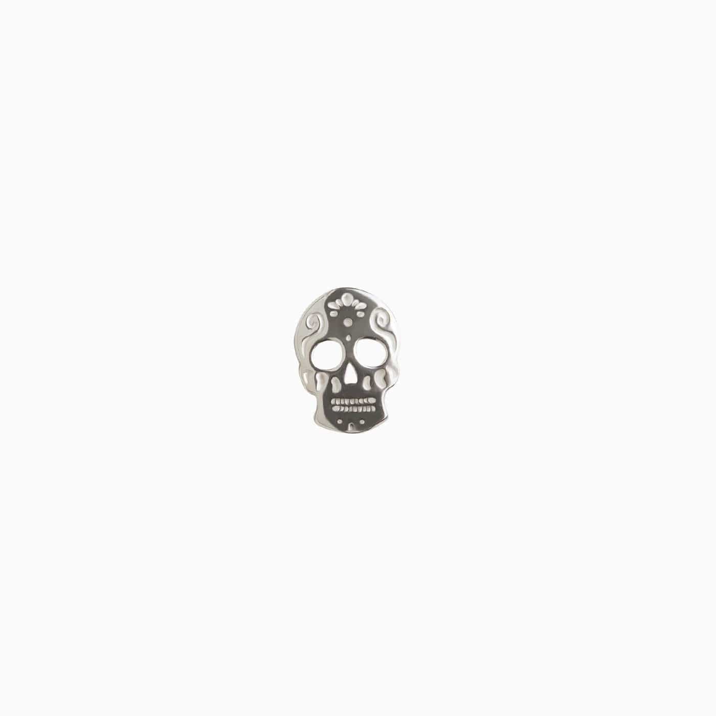 Mexican Skull Silver Piercing