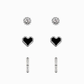 Black Love earring Set