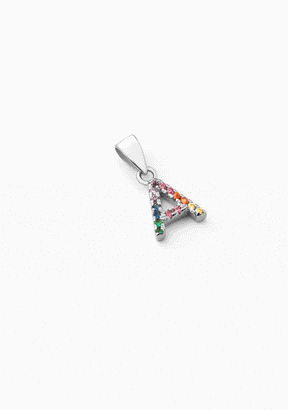 Anpassbare Initiale Multicolor Silber