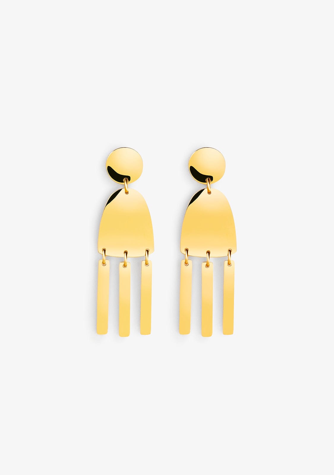Yue-Ohrringe Gold