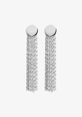 Maroon Earrings Silver