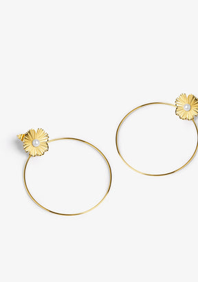 Blüten-Ohrringe Gold