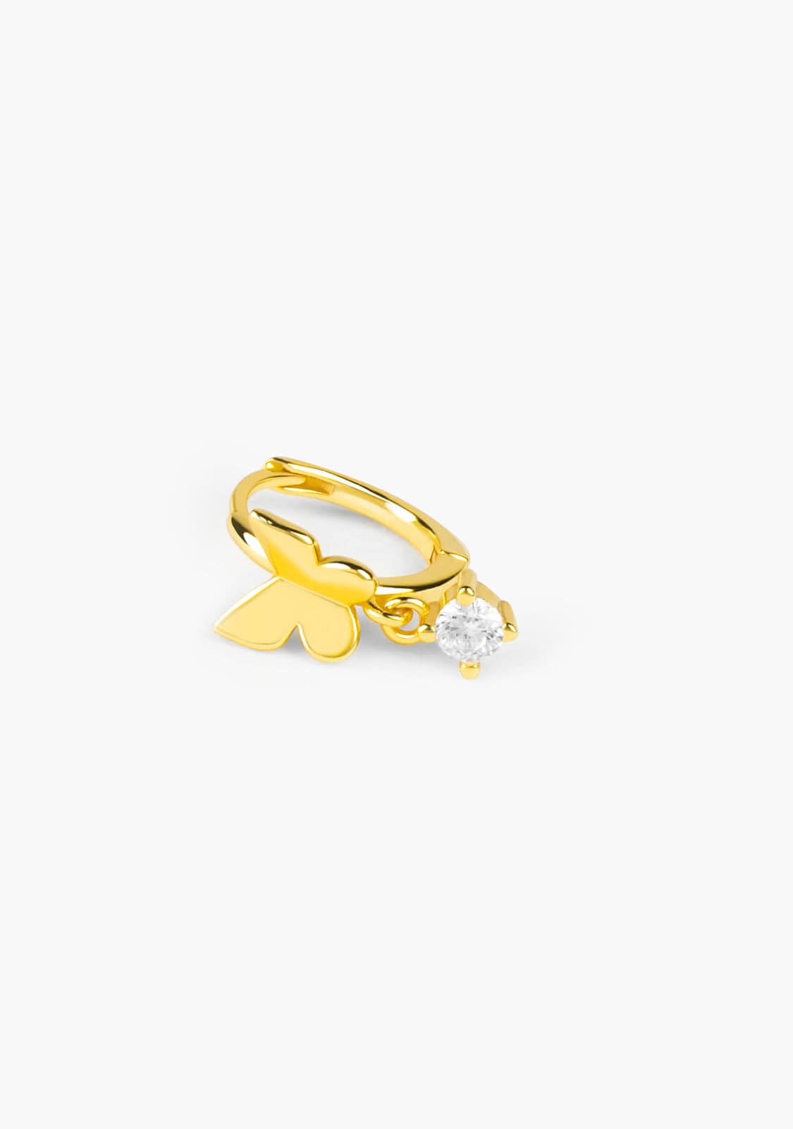 Butterfly Hoop Piercing Gold