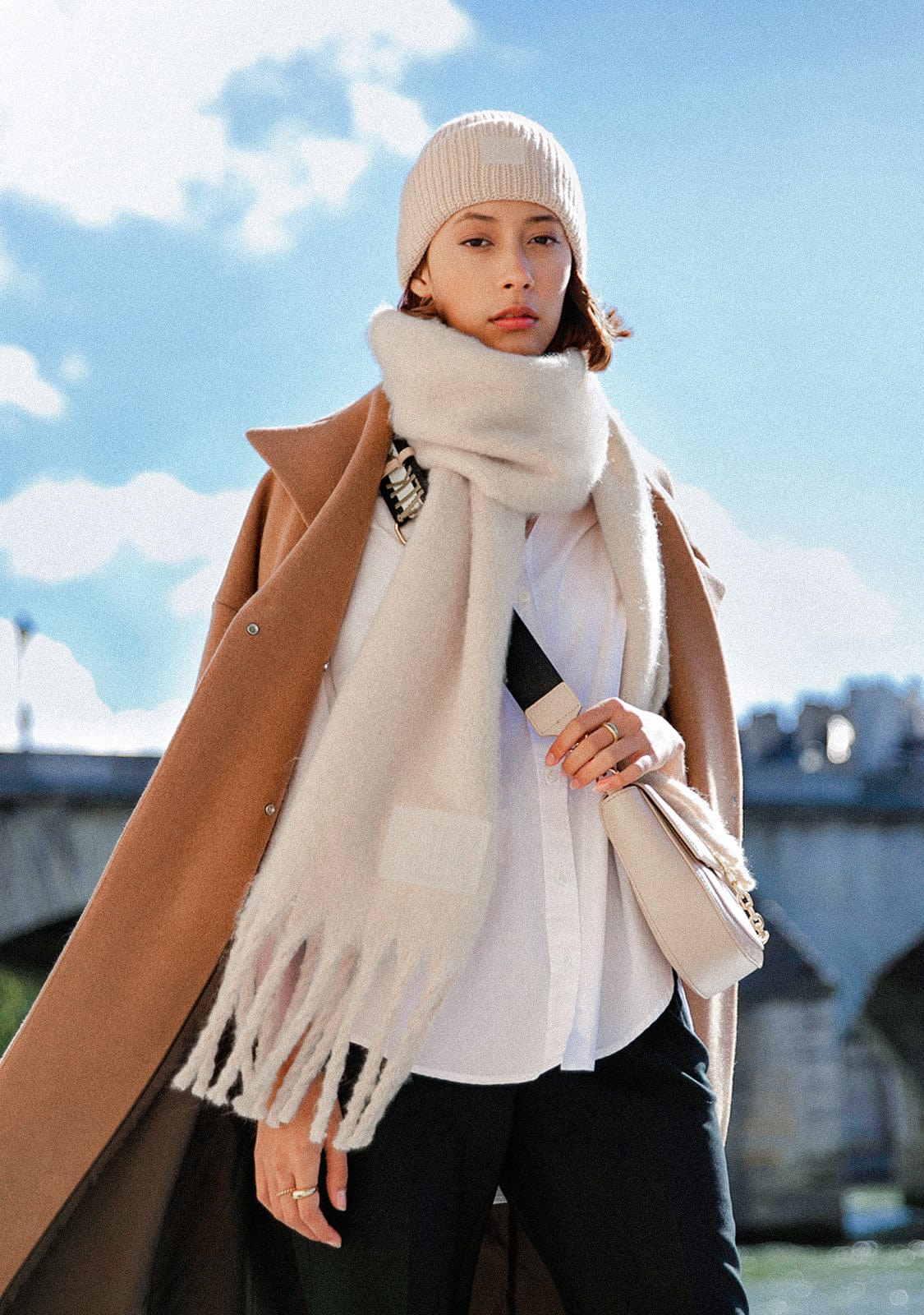 Scarf Natural Kalk