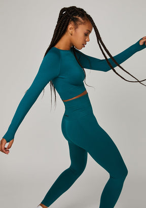 Long Sleeve Top Comfort Dark Green