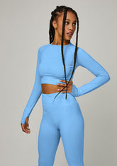 Long Sleeve Top Soft Light Blue