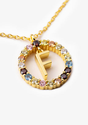 Necklace Iniziale Letter F Gold