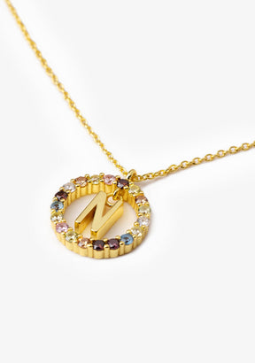 NECKLACE INIZIALE LETTER N GOLD