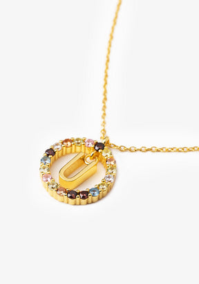 Necklace Iniziale Letter U Gold