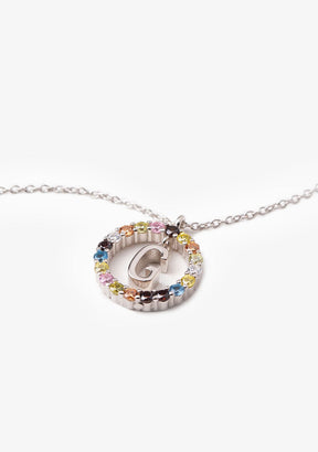 NECKLACE INIZIALE LETTER G SILVER