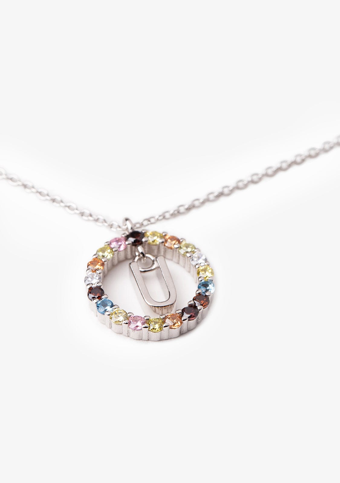Necklace Iniziale Letter U Silver