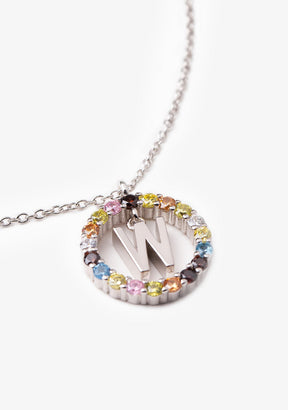 Necklace Iniziale Letter W Silver