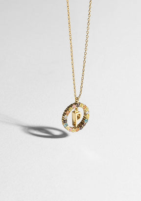 Necklace Iniziale Letter P Gold