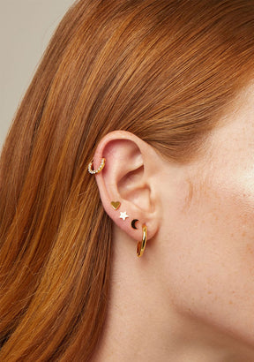 Ear Piercing Heart Gold