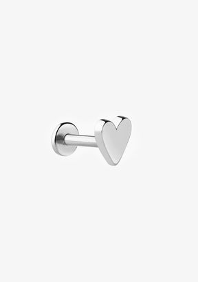 Ear Piercing Heart Silver