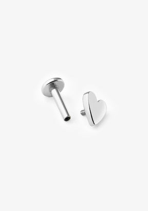 Ear Piercing Heart Silver