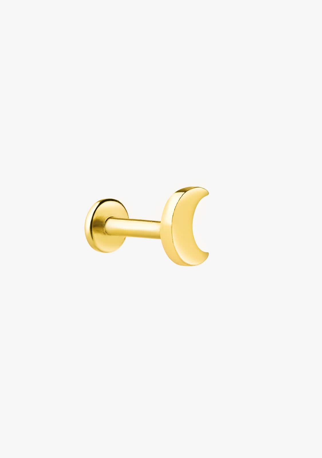 Piercing Cierre Plano Baño Oro 18K Moon