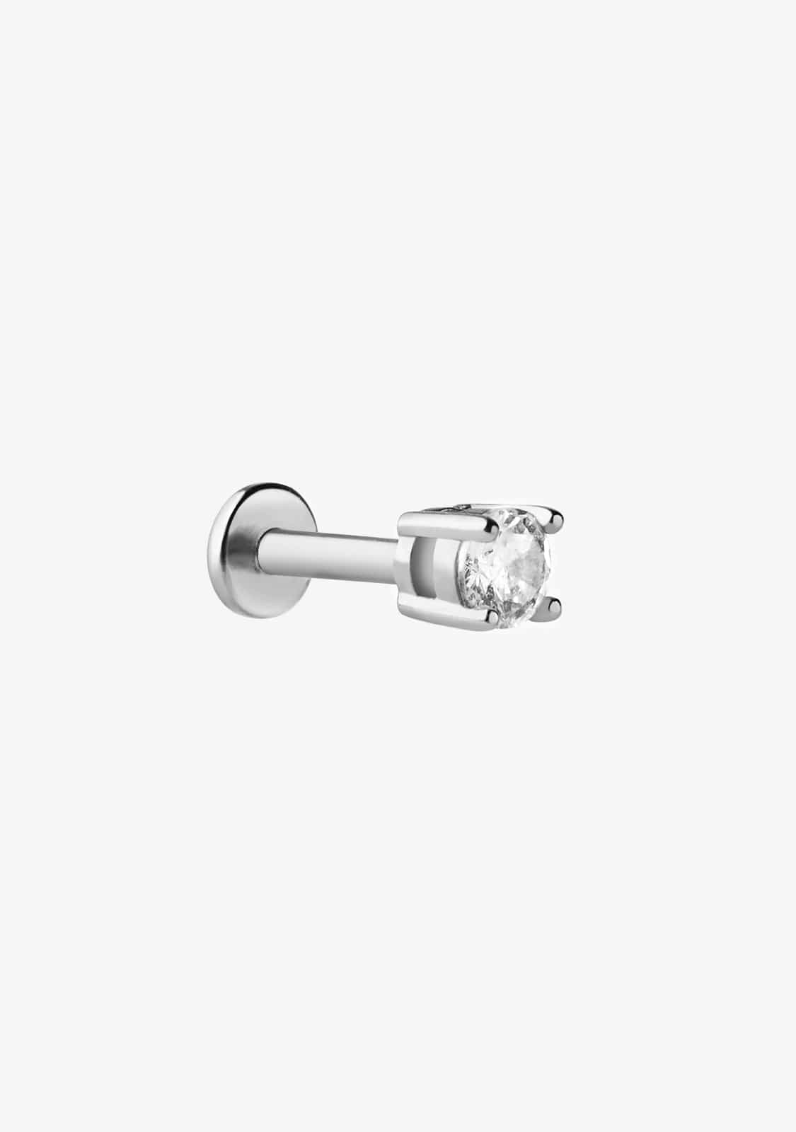 Piercing Cierre Plano Plata de Ley 925 Stylish