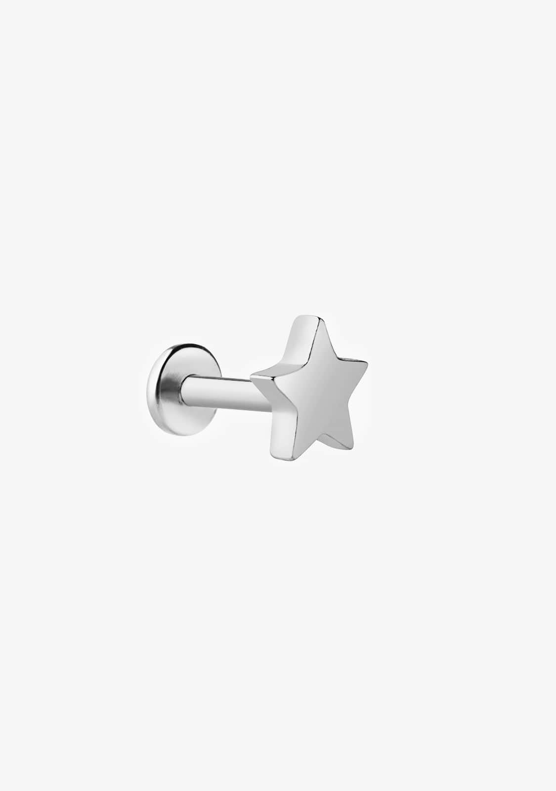 Ear Piercing Star Silver