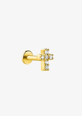 Ear Piercing Cross Gold