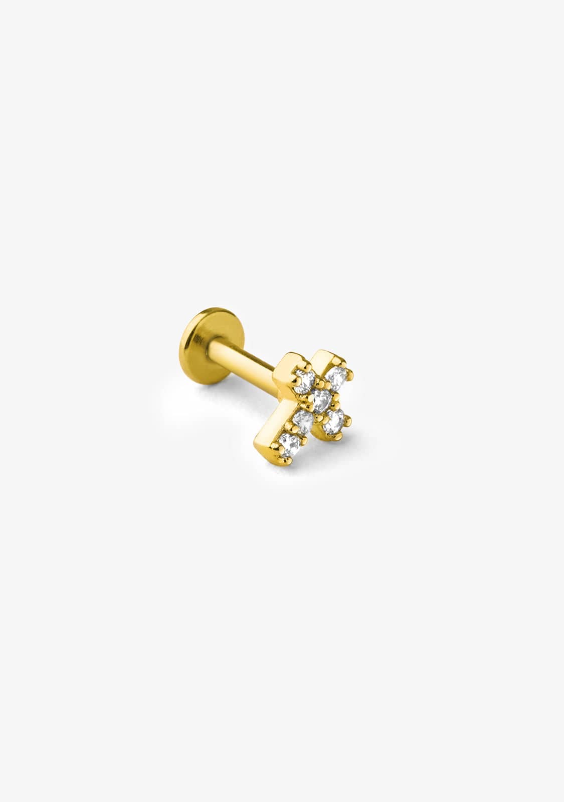 Ear Piercing Cross Gold