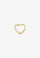 Piercing Aro Tragus Corazón Baño Oro 18K