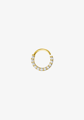 Ear Hoop Piercing Zirconias Gold