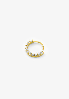 Ear Hoop Piercing Zirconias Gold