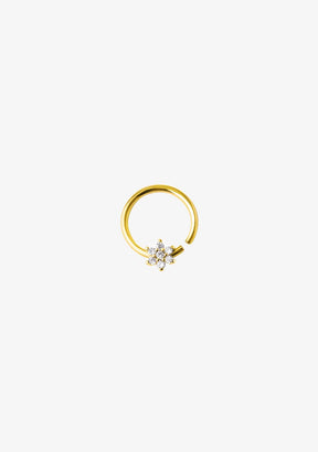 Ear Hoop Piercing Star Gold