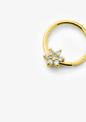 Ear Hoop Piercing Star Gold