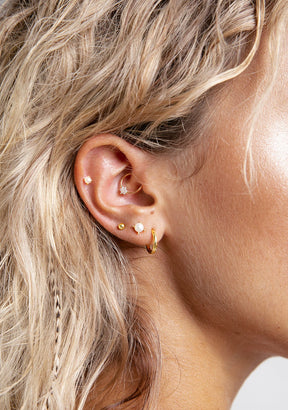 Hoop and on sale stud ear piercing