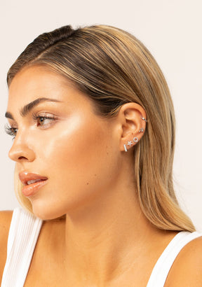 Ear Piercing Flore Silver