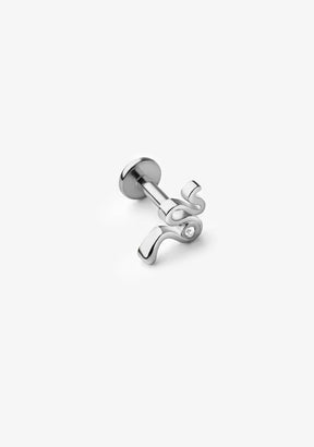 Ear Piercing Snake Silver