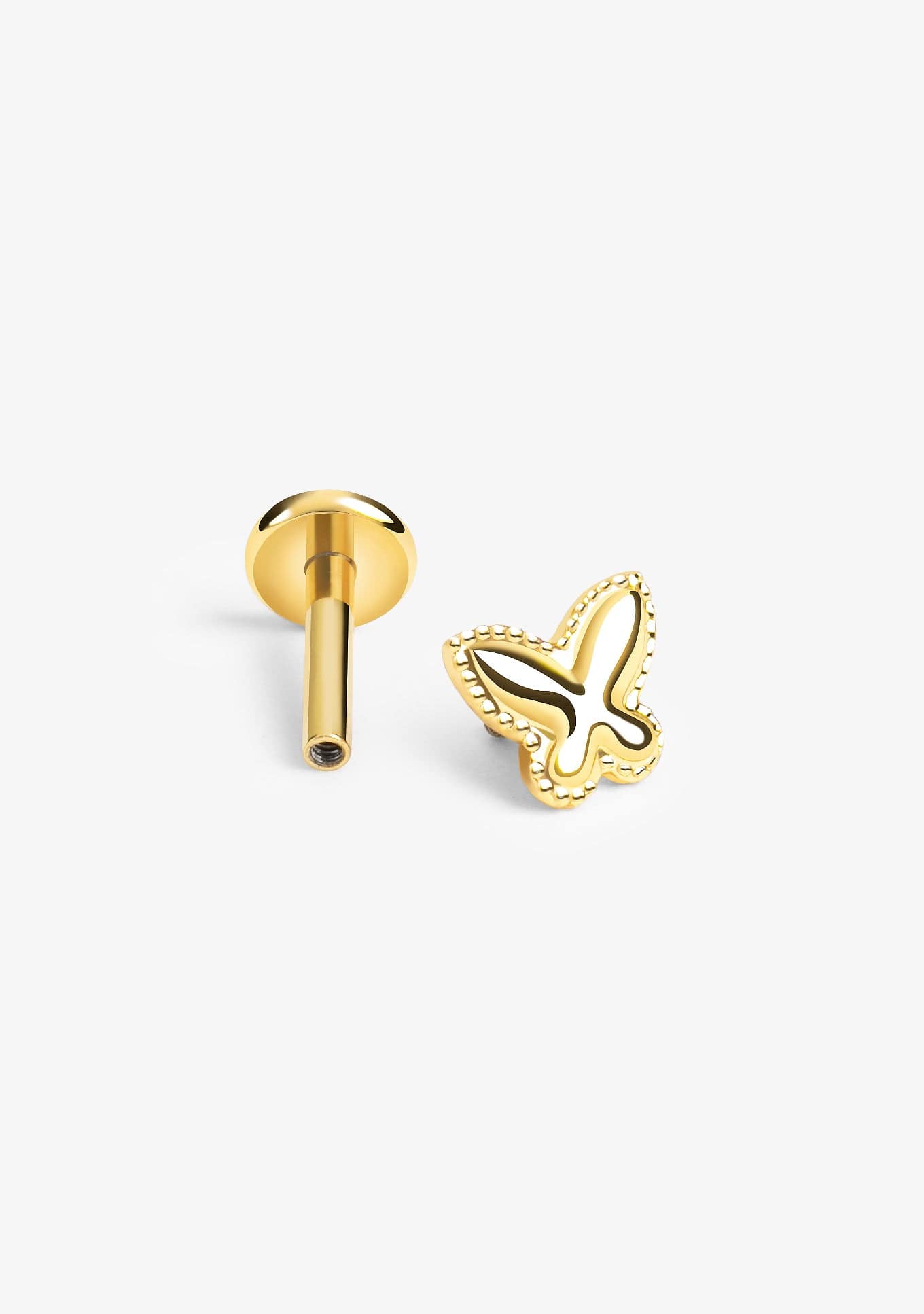 Piercing all'orecchio Butterfly Gold
