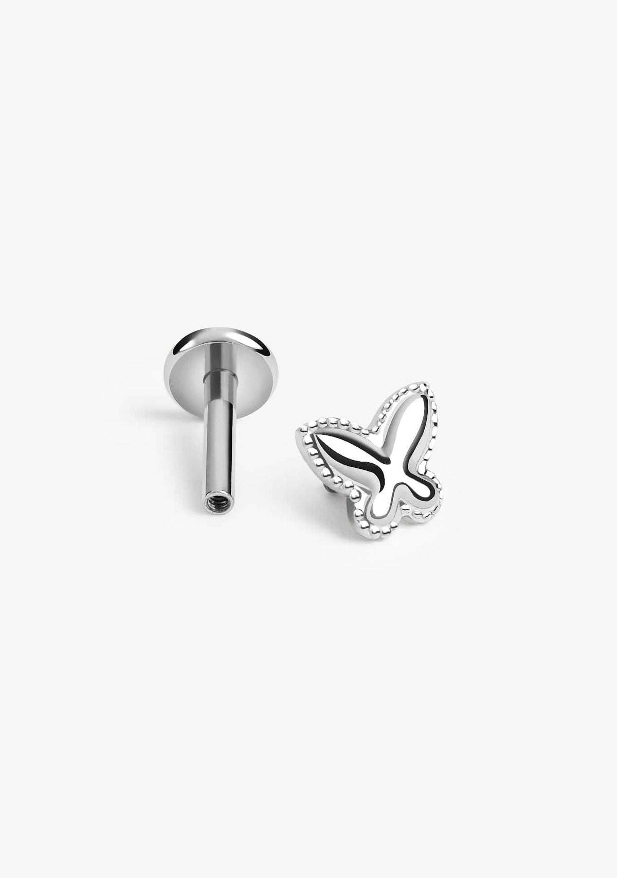 Ear Piercing Butterfly Silver