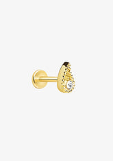 Ohrpiercing Träne Gold