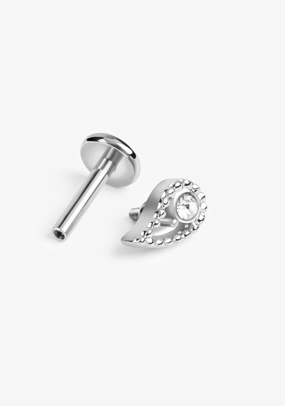 Perçage d'oreille Larme Argent