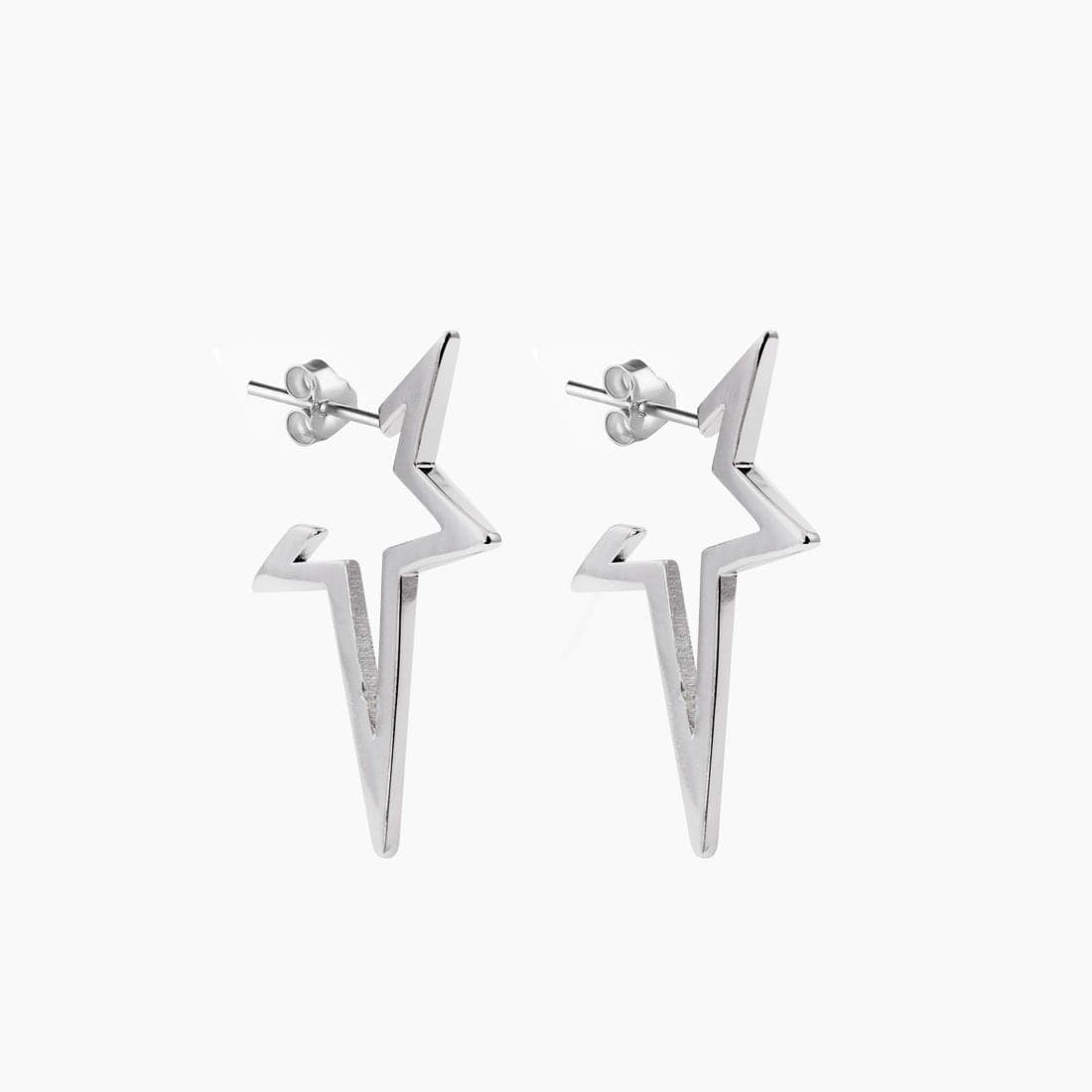 Silver Superstar Earrings