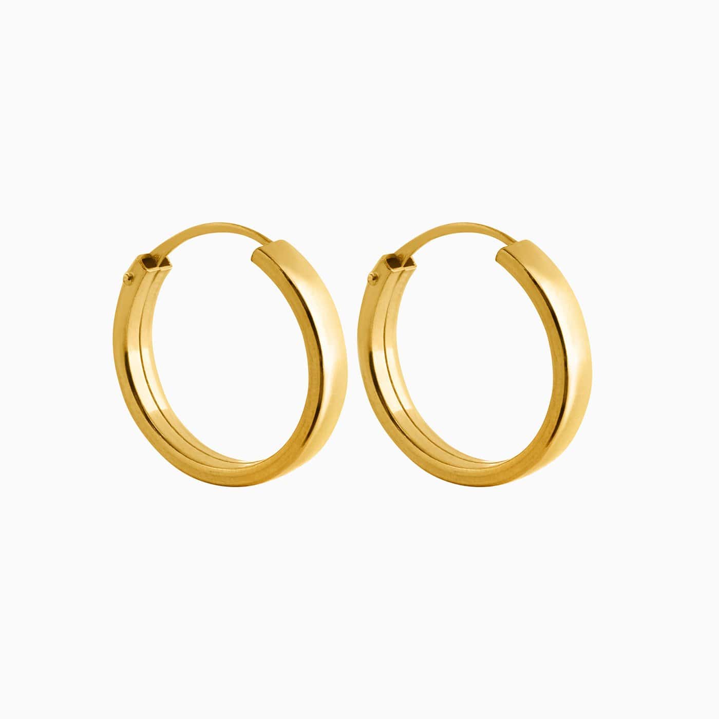 Shallow Hoop Earrings Gold