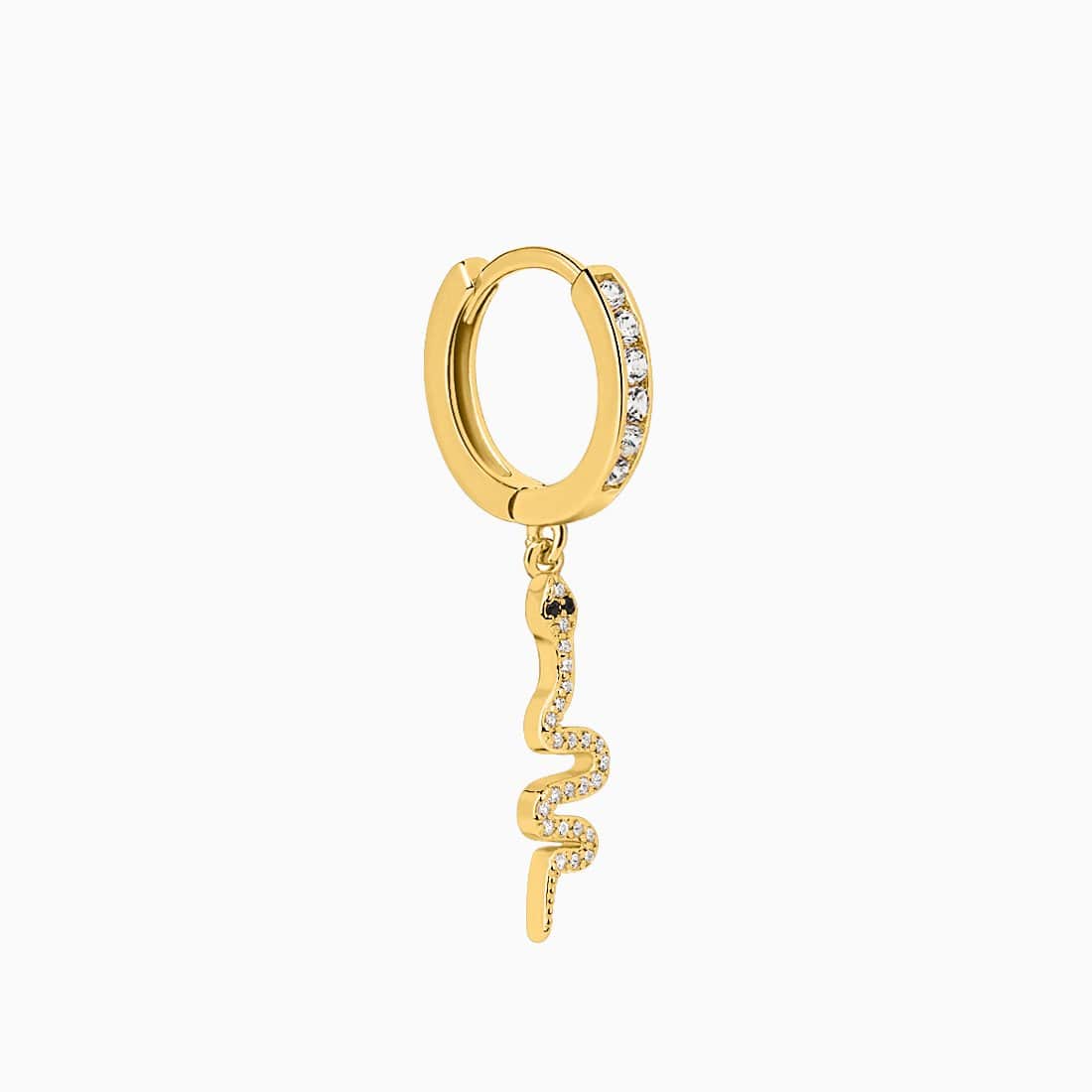 Snake Zirconias Hoop Piercing Gold