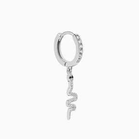 Piercing Boucle d´oreille serpent Zirconia Argent